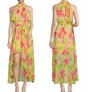 NWOT Eliza J Floral Halter Neck Popover High/Low
Sleeveless Dress Size 14